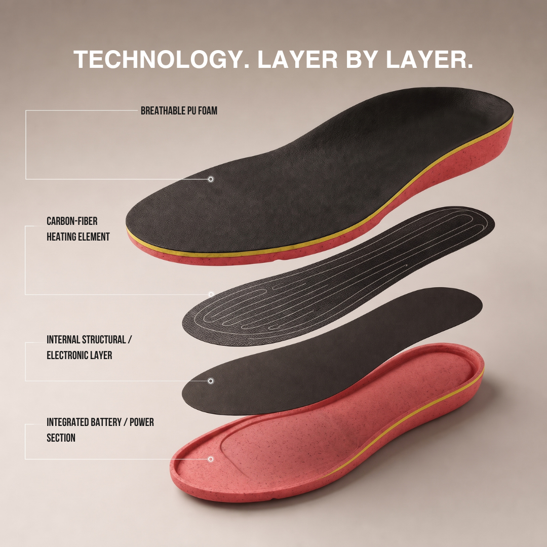 App-Controlled Smart Rechargeable Heated Insoles