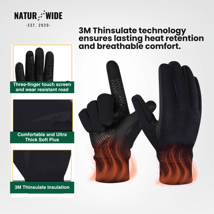 Winter Outdoor Sport Gloves – Touchscreen, Windproof & Anti-Slip Gloves