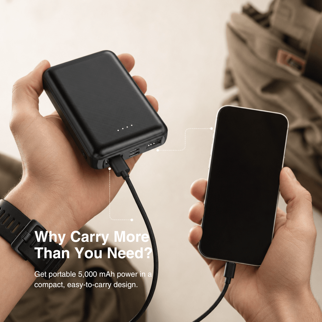 NaturWide 5,000 mAh Power Bank (5V/2A) – For Heated Apparel