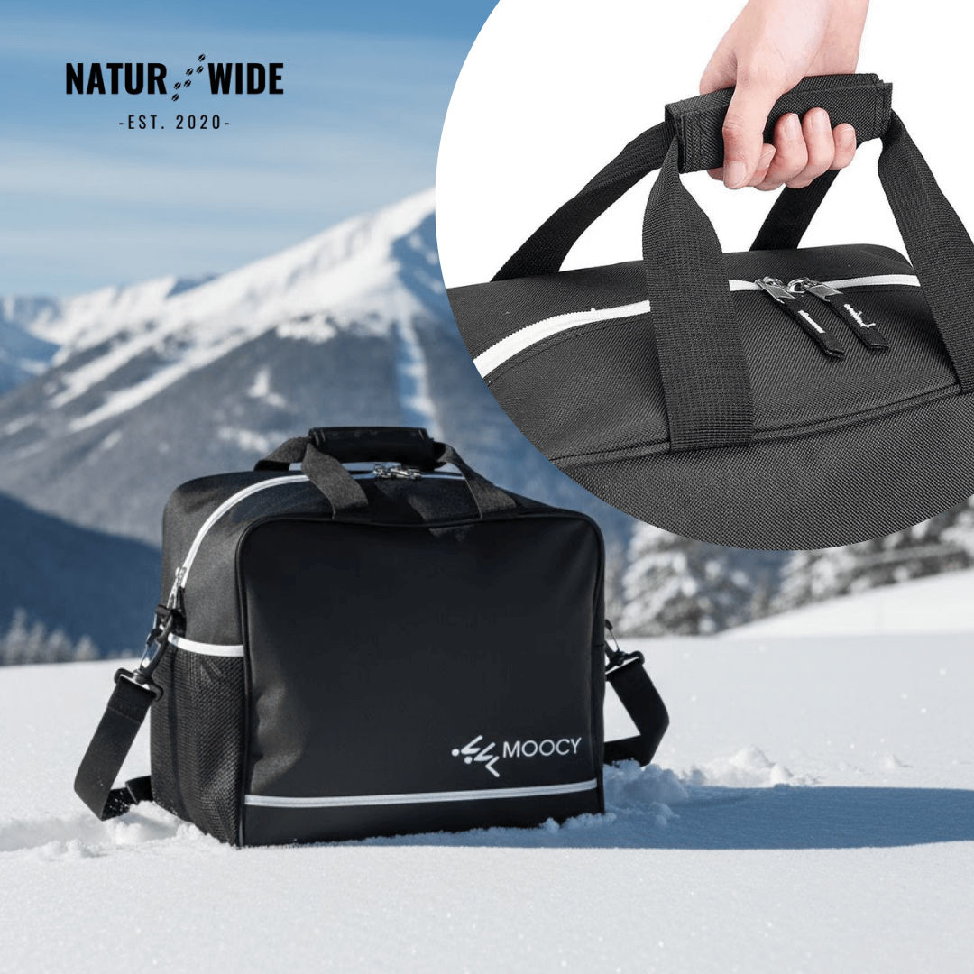 2-Piece Ski Bag Set – Ski Carrier &amp; Boot Bag Combo (Adjustable up to 80")