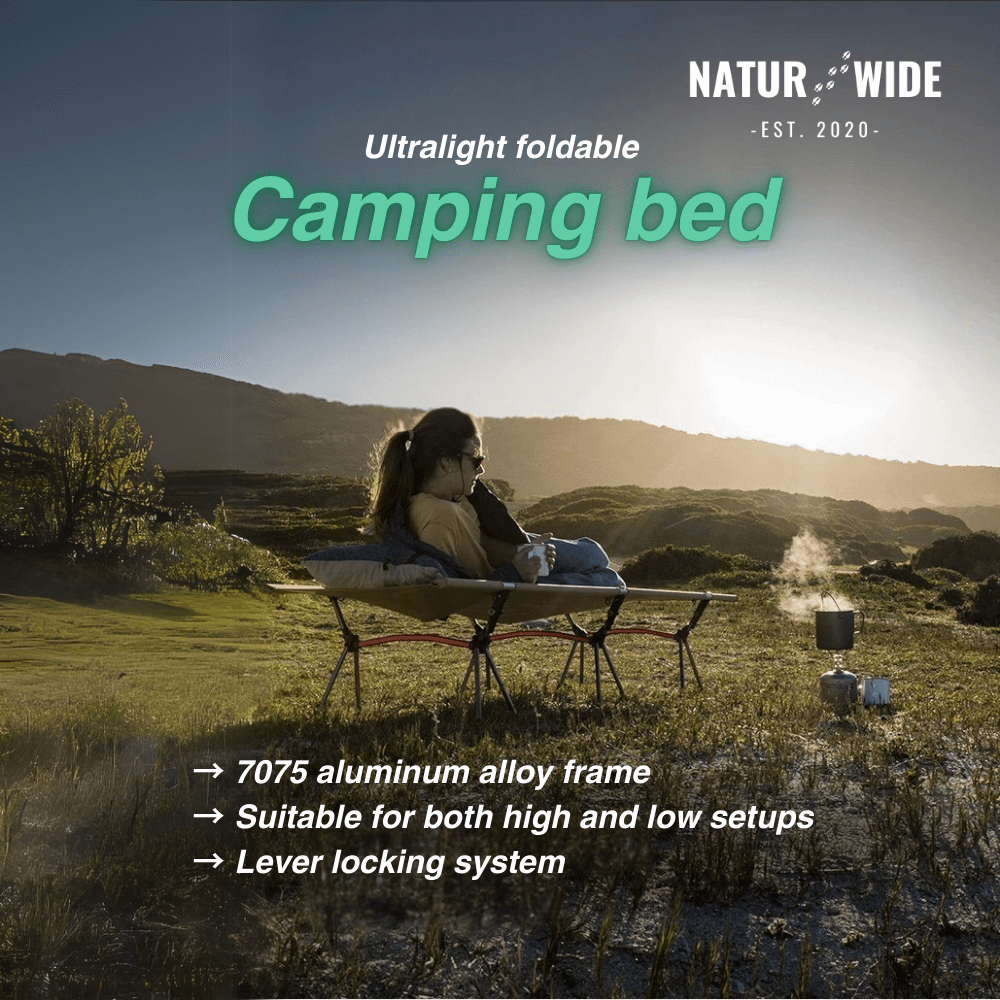 Naturwide Outdoor Camp Bed – Ultralight &amp; Foldable
