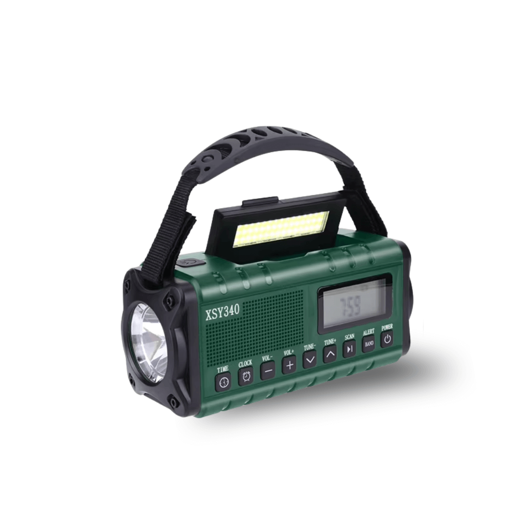 Emergency Crank Radio 10000mAh – Solar, Flashlight & SOS Alarm