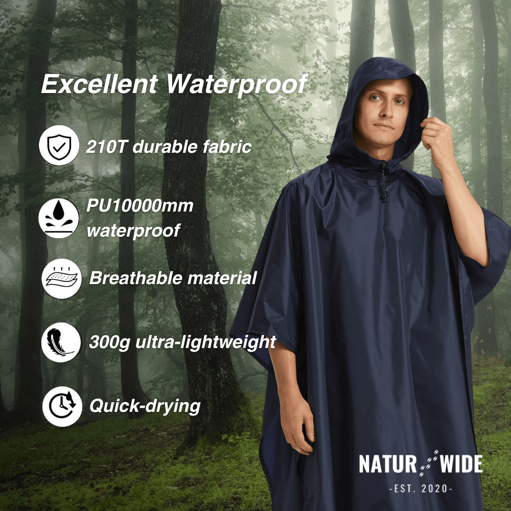 3 in 1 rain poncho – protection for all weather conditions