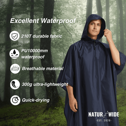 3 in 1 rain poncho – protection for all weather conditions