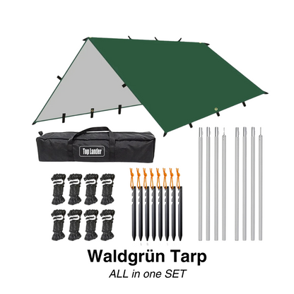 Versatile sun &amp; rain protection tarp