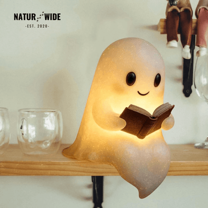 Cute Ghost Reading Lamp – 3D LED Night Light & Decor