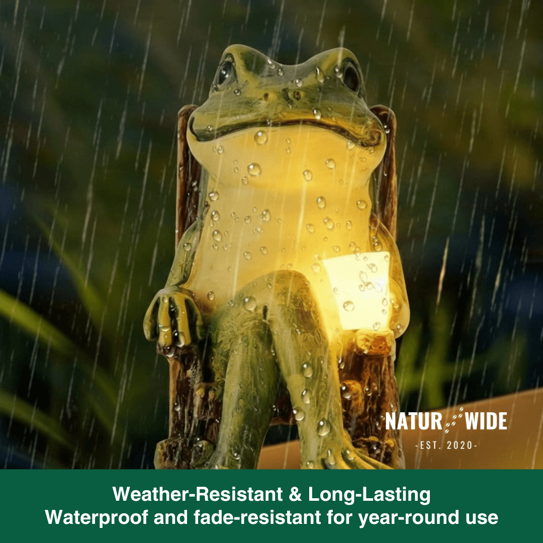 Solar Mini Frog Garden Statue - Glowing Outdoor Decor