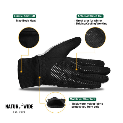 Winter Outdoor Sport Gloves – Touchscreen, Windproof & Anti-Slip Gloves