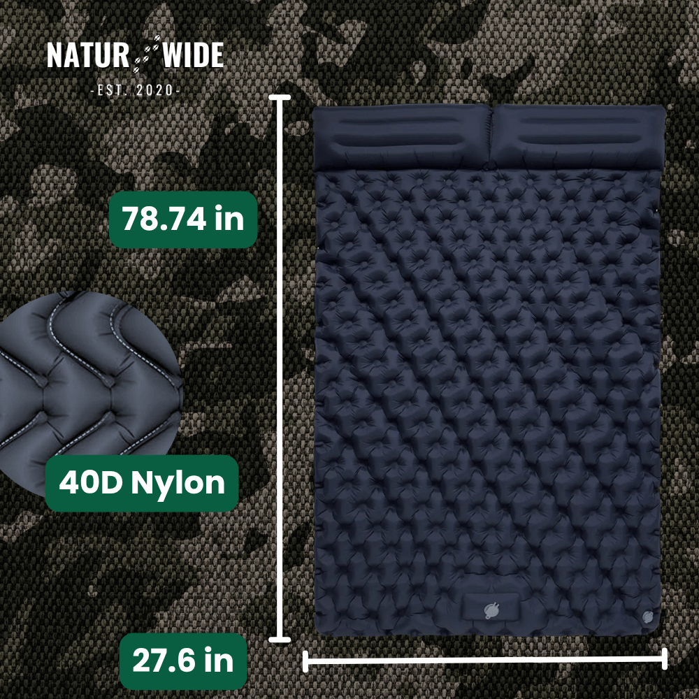 Ultralight, compact 2-in-1 sleeping mat – ideal for any adventure for two.