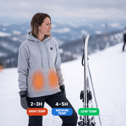 USB Heated Hoodie – Unisex Zip-Up with Thick Wool Lining