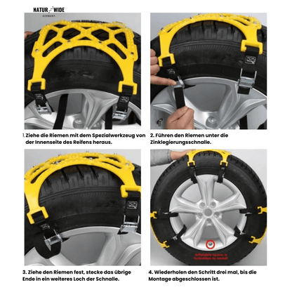 3pcs Snow Tire Chains for Car/SUV/Truck