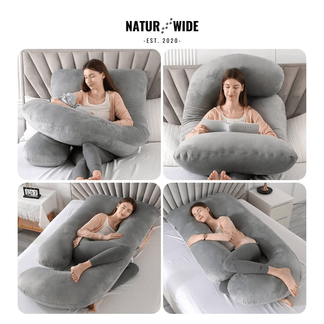 G-Shape Full Body Maternity Pillow – Memory Foam, Cotton Cover