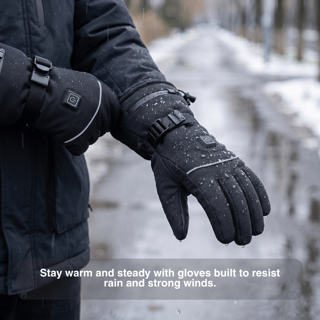 Heated Gloves – 3 Heat Levels, Waterproof &amp; Windproof