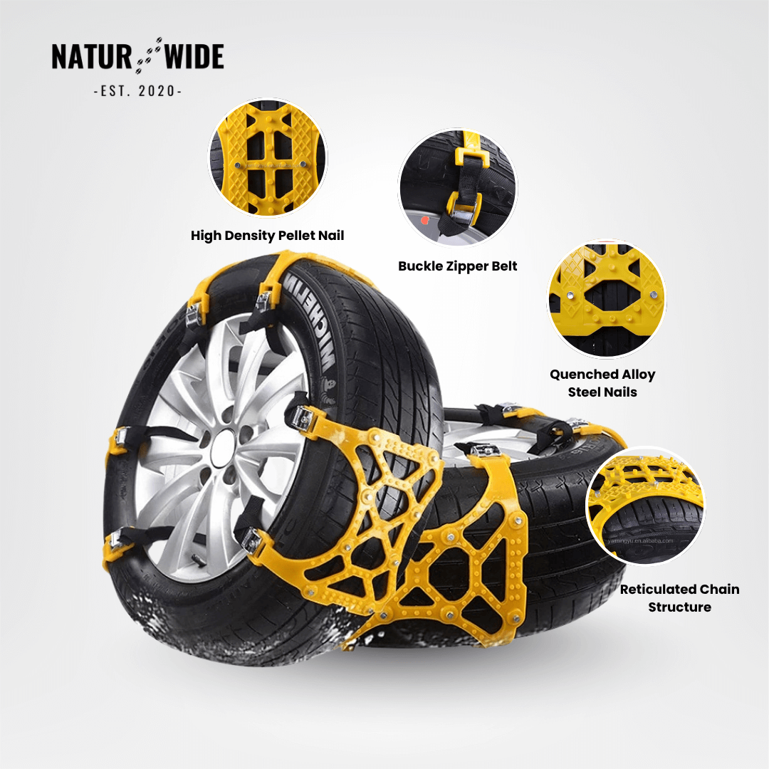 3pcs Snow Tire Chains for Car/SUV/Truck