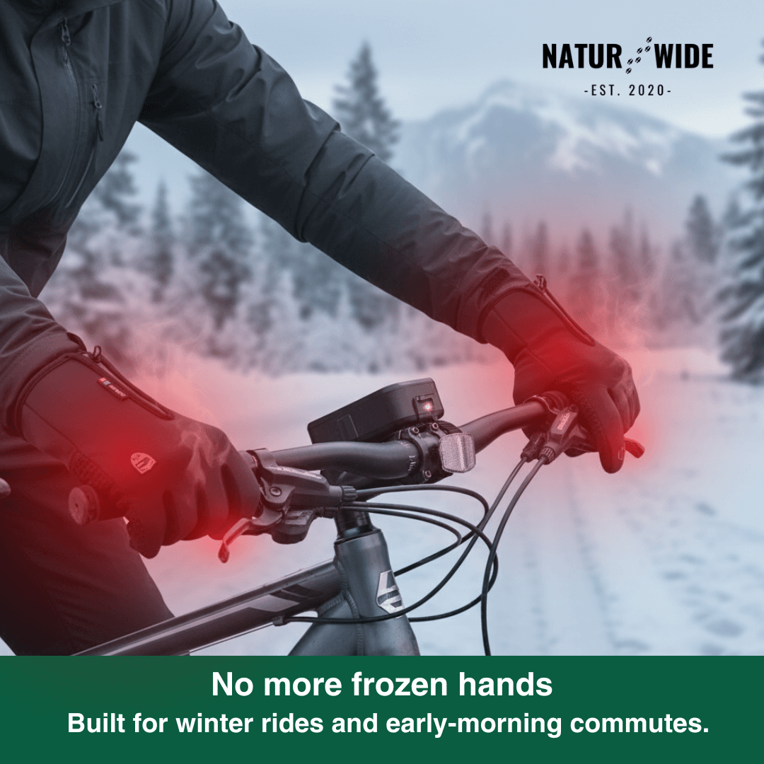 Heated Gloves (Power Bank Powered) – Waterproof & Windproof