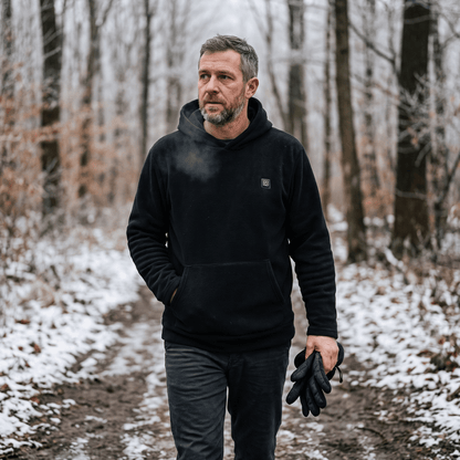 USB Heated Hoodie – Unisex Zip-Up with Thick Wool Lining