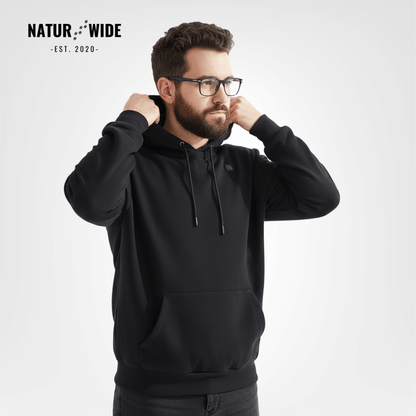 USB Heated Hoodie – Unisex Cotton Zip-Up with Thick Wool Lining