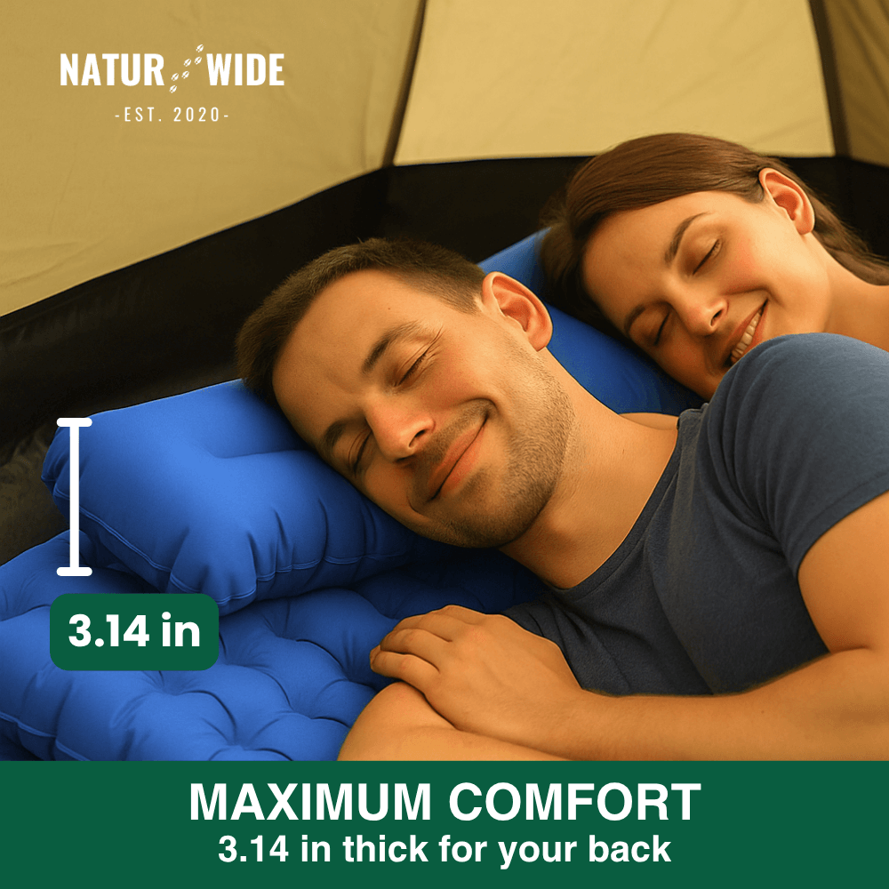 Ultralight, compact 2-in-1 sleeping mat – ideal for any adventure for two.