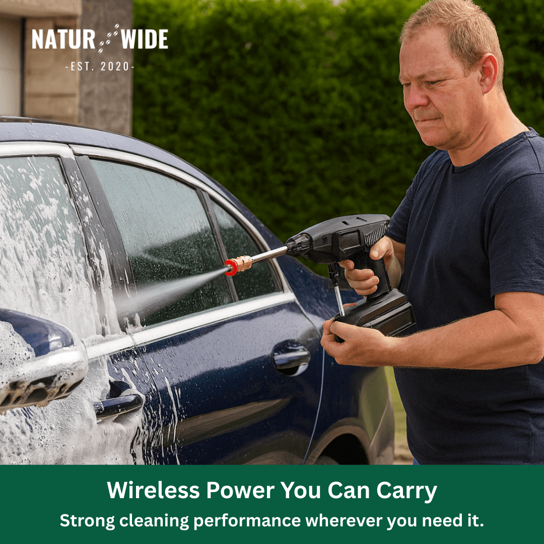 Cordless pressure washer - portable, powerful &amp; flexible