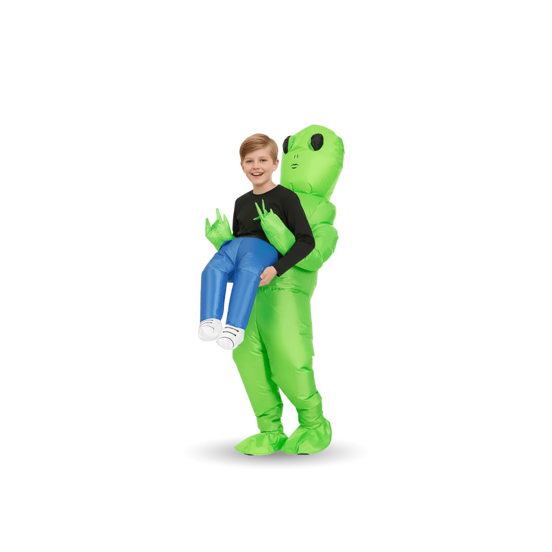 Inflatable Alien Costume – Funny “Pick Me Up” Illusion Suit