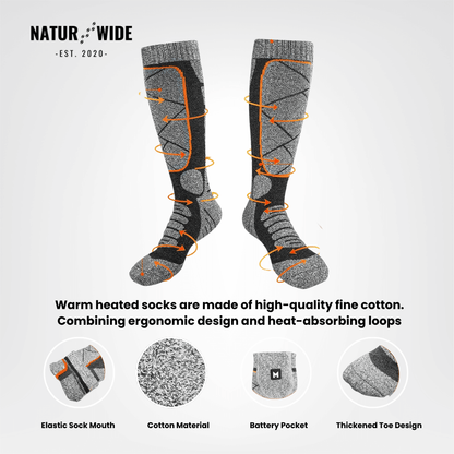 Heated Socks – Rechargeable 6000mAh - Winter Sports & Outdoor Warmth