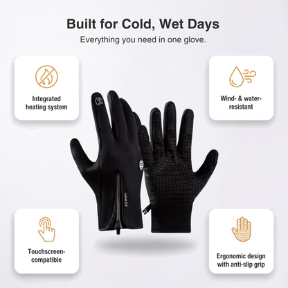 Heated Gloves (Power Bank Powered) – Waterproof &amp; Windproof