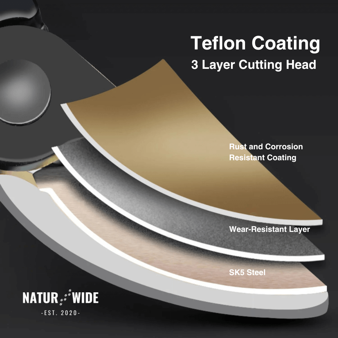 AIRAJ 8.5 Inch Pruner Shears SK5 Blade Pruning Scissors for Bonsai Fruit Trees Flowers Pruners，Ergonomic Non-slip Handles