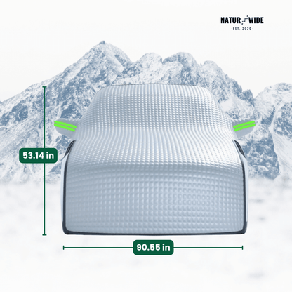 Car Windshield Snow Cover – Frost &amp; Sun Protection for Sedans &amp; SUVs