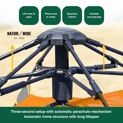 Naturwide Outdoor Tent - Automatic setup in 3 seconds