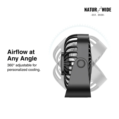 USB Mini Desk Fan – 4-Inch Portable 3-Speed 360° Adjustable Fan