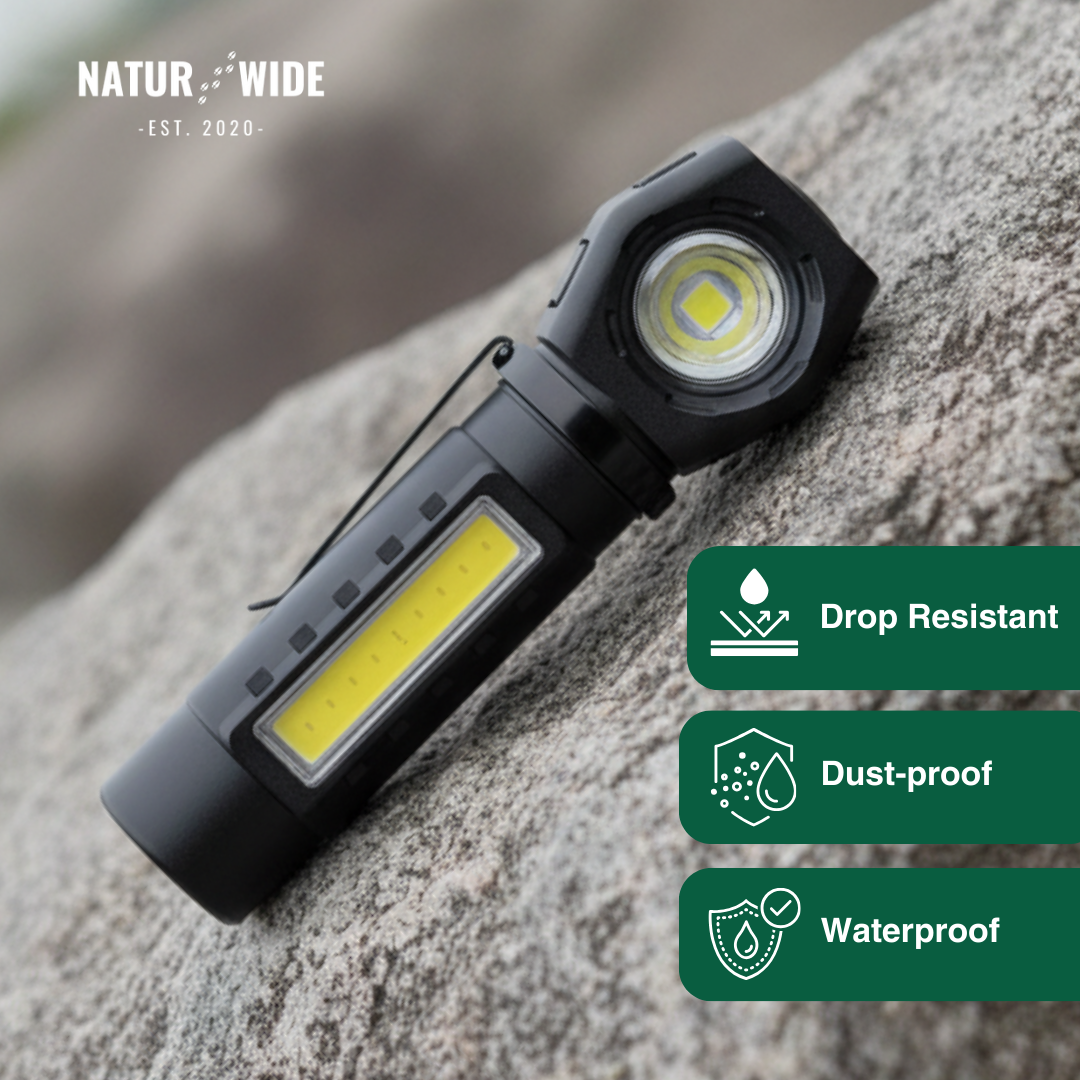 Multifunctional 2-in-1 LED flashlight &amp; headlamp