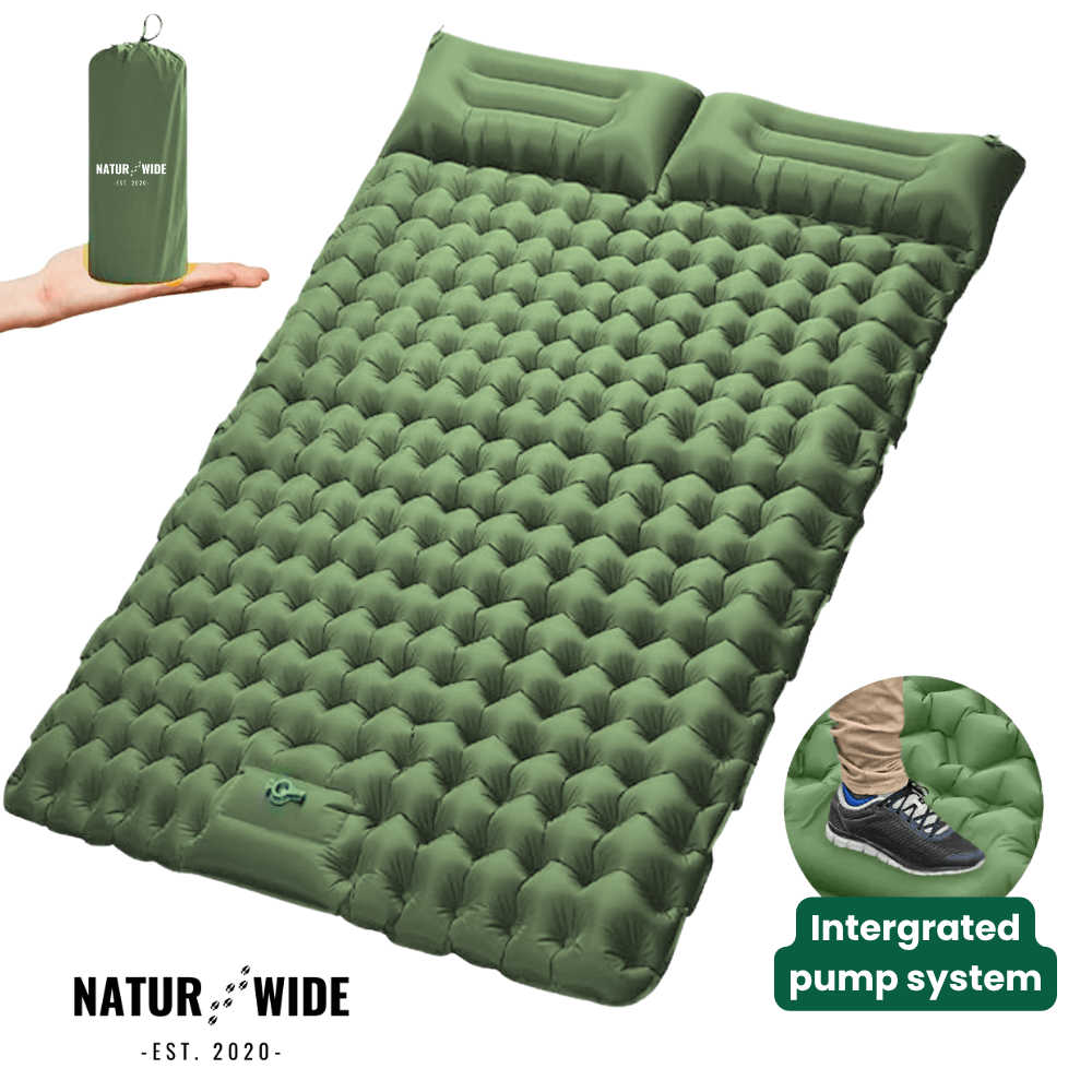 Ultralight, compact 2-in-1 sleeping mat – ideal for any adventure for two.