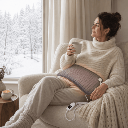 Electric Heating Blanket - Heat Pad for Back, Belly &amp; Legs with 6 Temperature Levels
