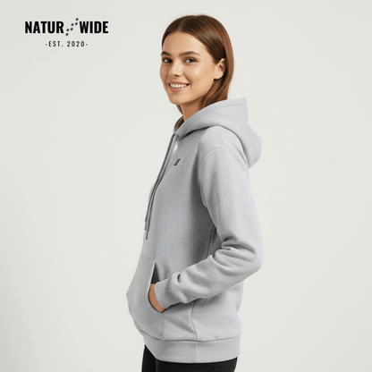 USB Heated Hoodie – Unisex Cotton Zip-Up with Thick Wool Lining