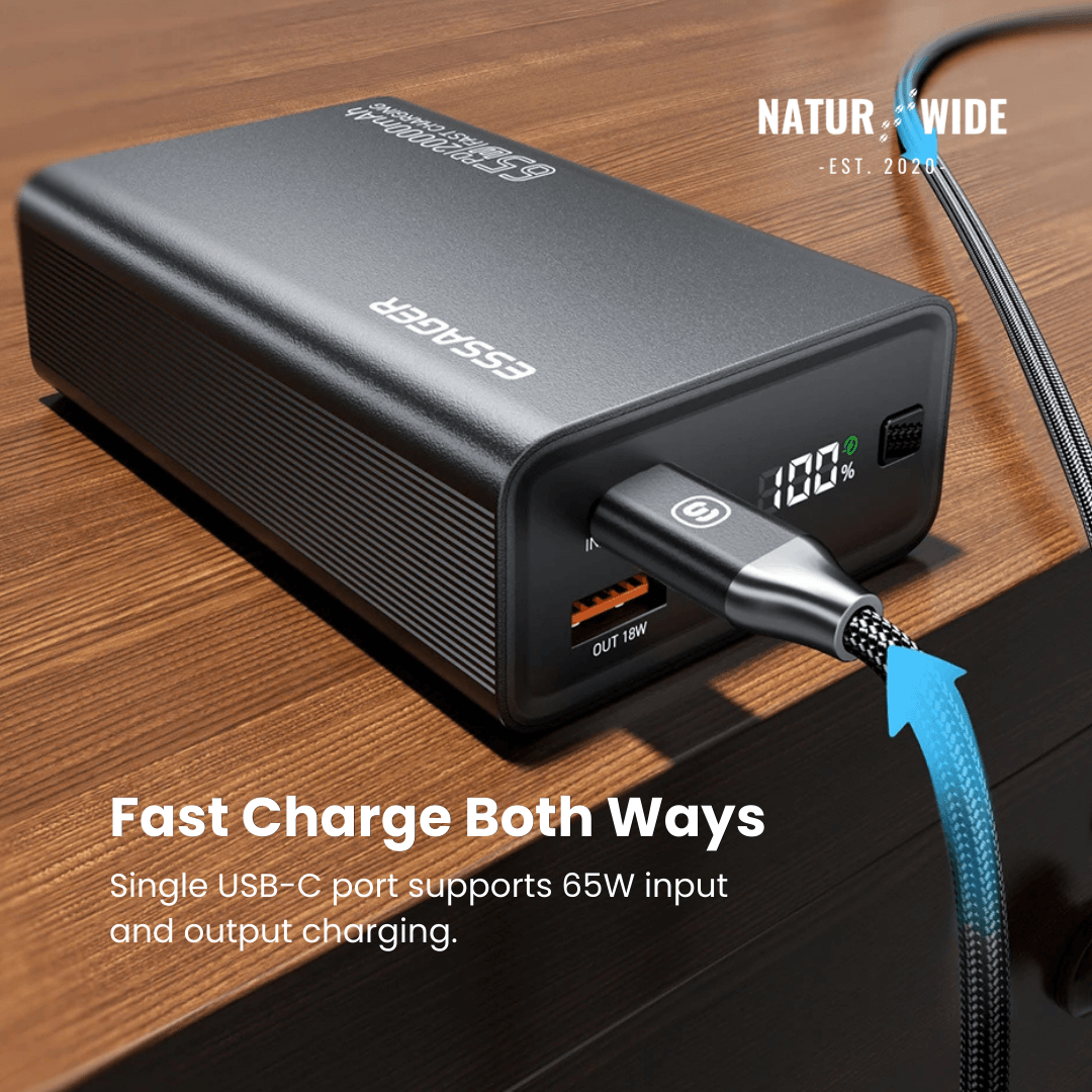 65W Fast Charging 20000mAh Portable Power Bank