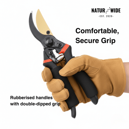 AIRAJ 8.5 Inch Pruner Shears SK5 Blade Pruning Scissors for Bonsai Fruit Trees Flowers Pruners，Ergonomic Non-slip Handles