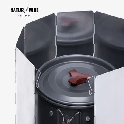 Ultralight 9-Plate Foldable Camping Stove Windshield