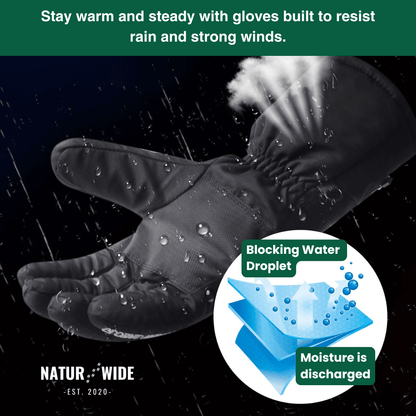 Heated Gloves – 3 Heat Levels, Waterproof & Windproof