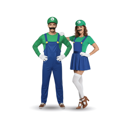 Mario & Luigi Cosplay Costume – Jumpsuit & Dress Set (Unisex)