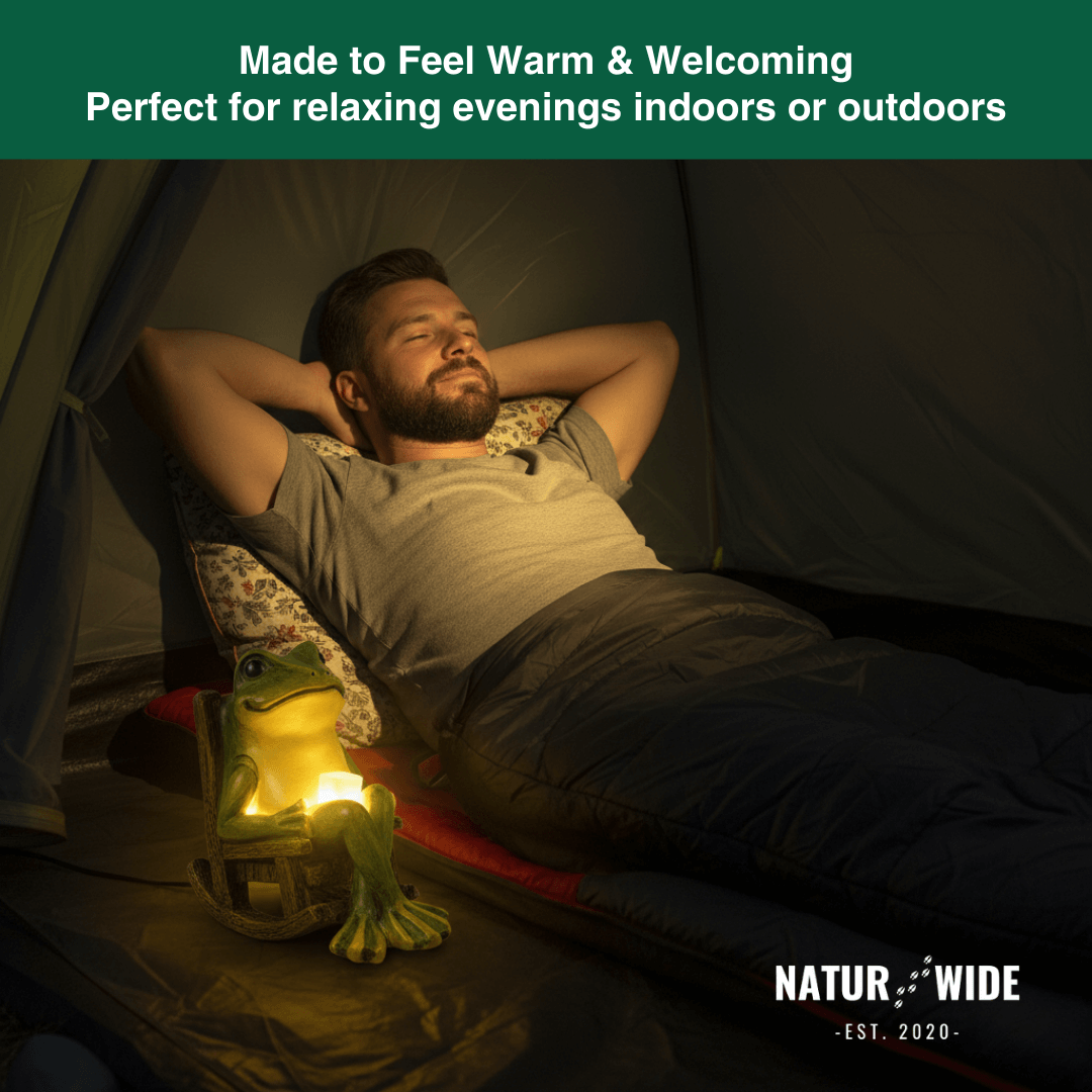 Solar Mini Frog Garden Statue - Glowing Outdoor Decor