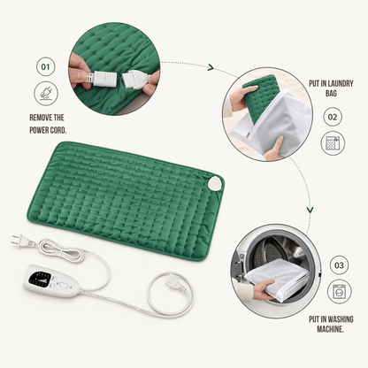Electric Heating Blanket - Heat Pad for Back, Belly &amp; Legs with 6 Temperature Levels