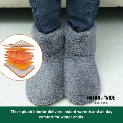 USB Heated Slippers – Rechargeable, Washable & Super Soft Foot Warmers