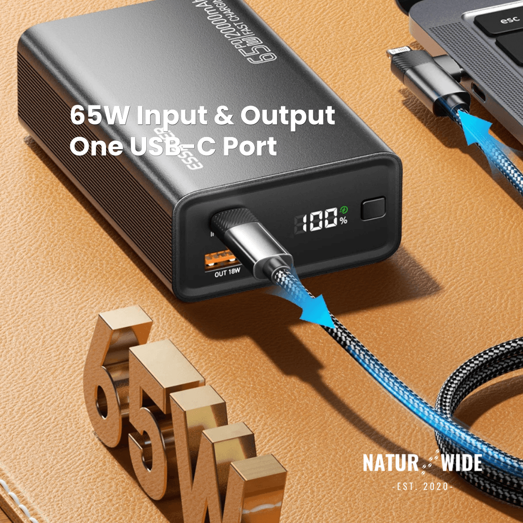 65W Fast Charging 20000mAh Portable Power Bank