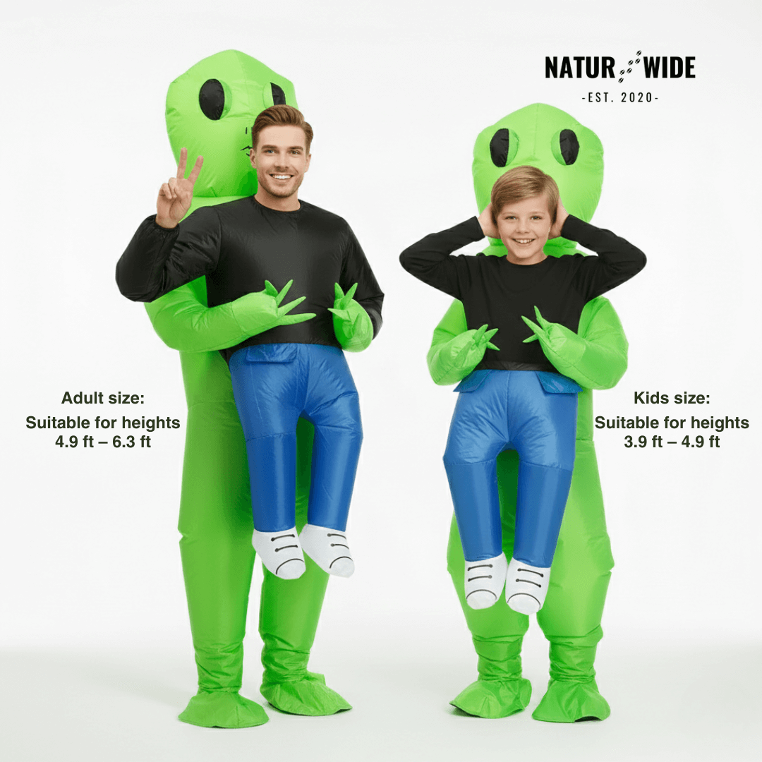 Inflatable Alien Costume – Funny “Pick Me Up” Illusion Suit