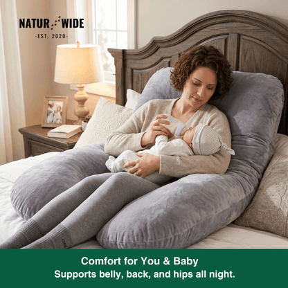 G-Shape Full Body Maternity Pillow – Memory Foam, Cotton Cover