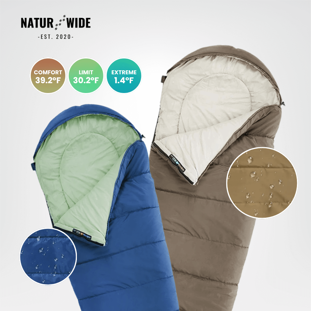 NaturWide Mummy Sleeping Bag – Lightweight & Warm for Outdoor