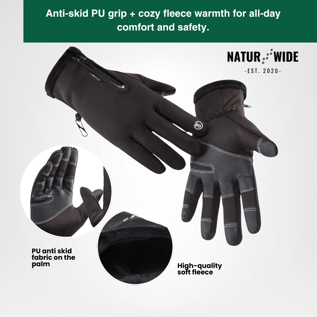 Naturwide Winter Gloves – Waterproof, Windproof & Touchscreen-Compatible