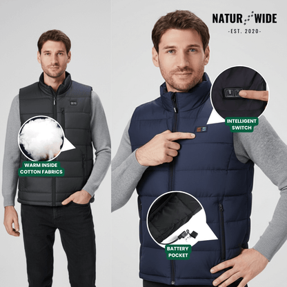 Heated Vest – 9 Heating Zones, USB Rechargeable & Waterproof