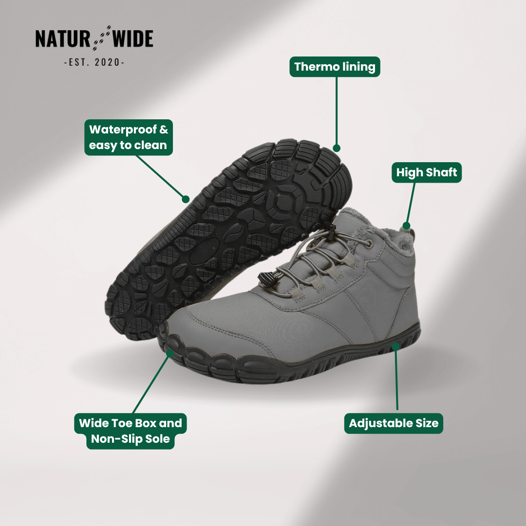Winter Snow Boots – Warm, Fur-Lined Barefoot Shoes for Men & Women