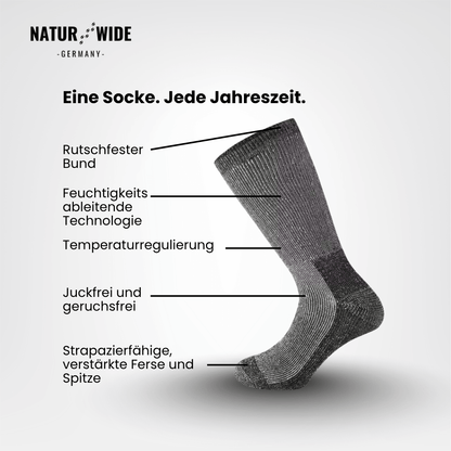 Naturwide Merino Wool Socks – 3-Pack for Men & Women